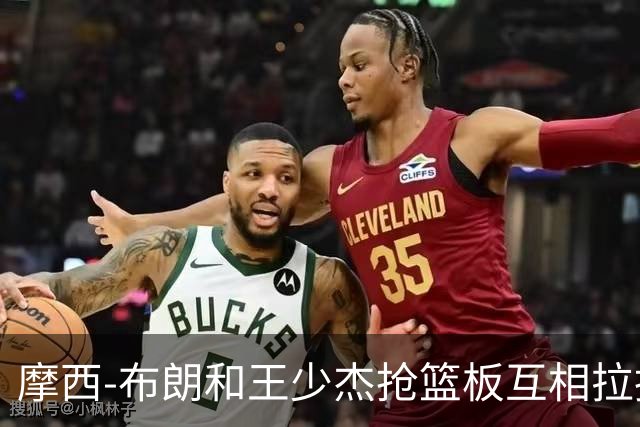 摩西-布朗和王少杰抢篮板互相拉拽，裁判回看录像各吹恶意犯规